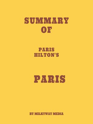 cover image of Summary of Paris Hilton's Paris
